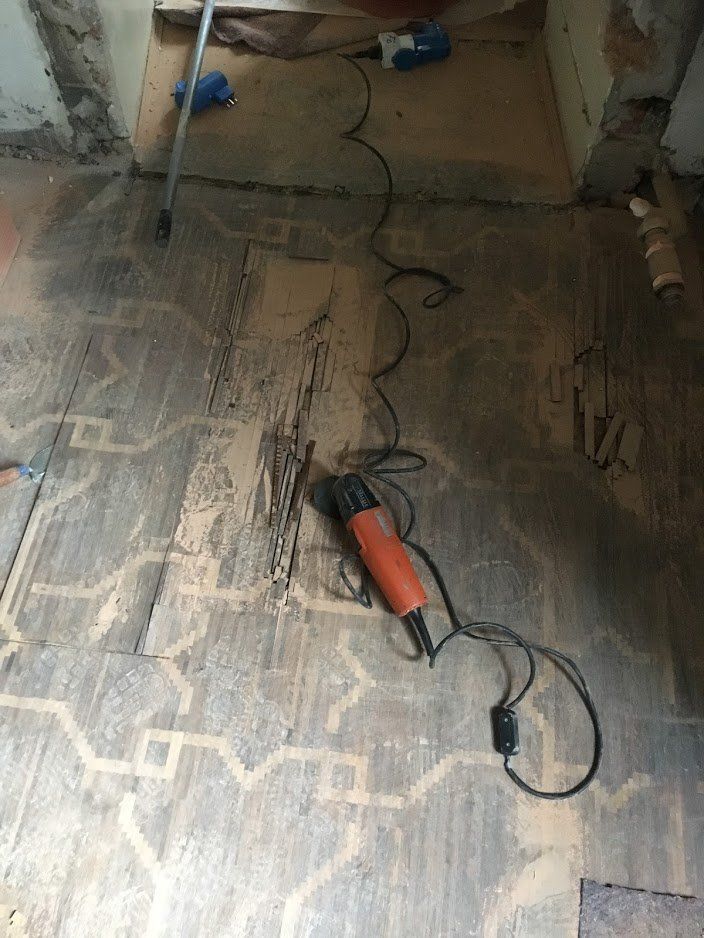 restauro tappeto di legno