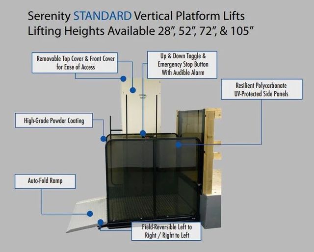 Serenity Vertical Porch Lift | TLC MEDICAL SUPPLY