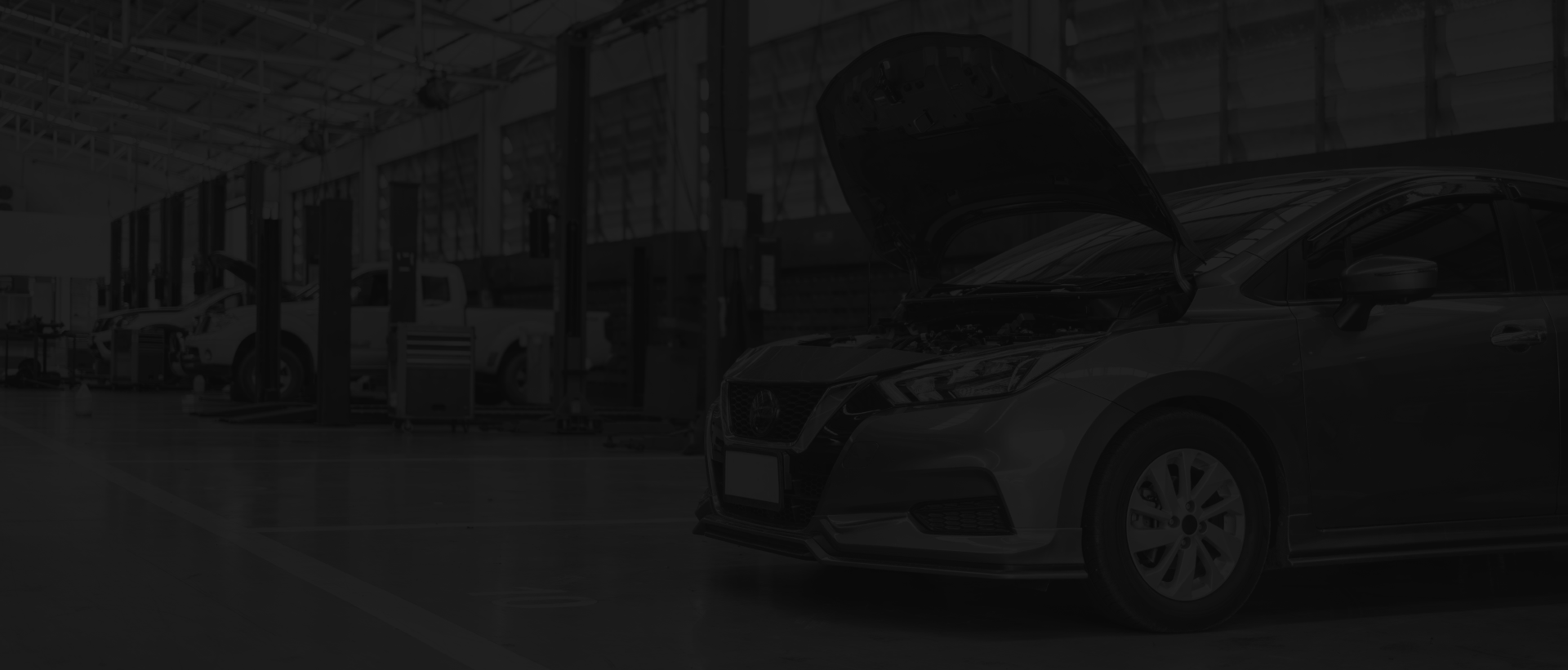 Inside garage with black overlay | RX Automotive