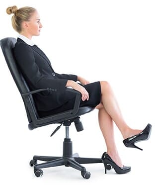Woman Sitting in an Office Chair — Furniture Services in Statesville, NC