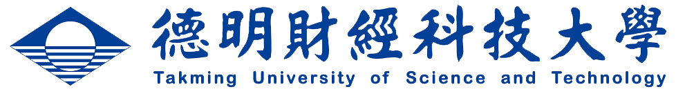德明科技大學的標誌採用藍色徽章設計和漢字。