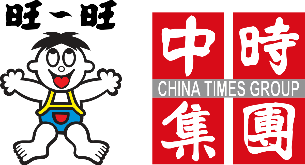 中國時代集團標誌旁邊是張開雙臂的卡通小孩和「哇一一哇」字樣。