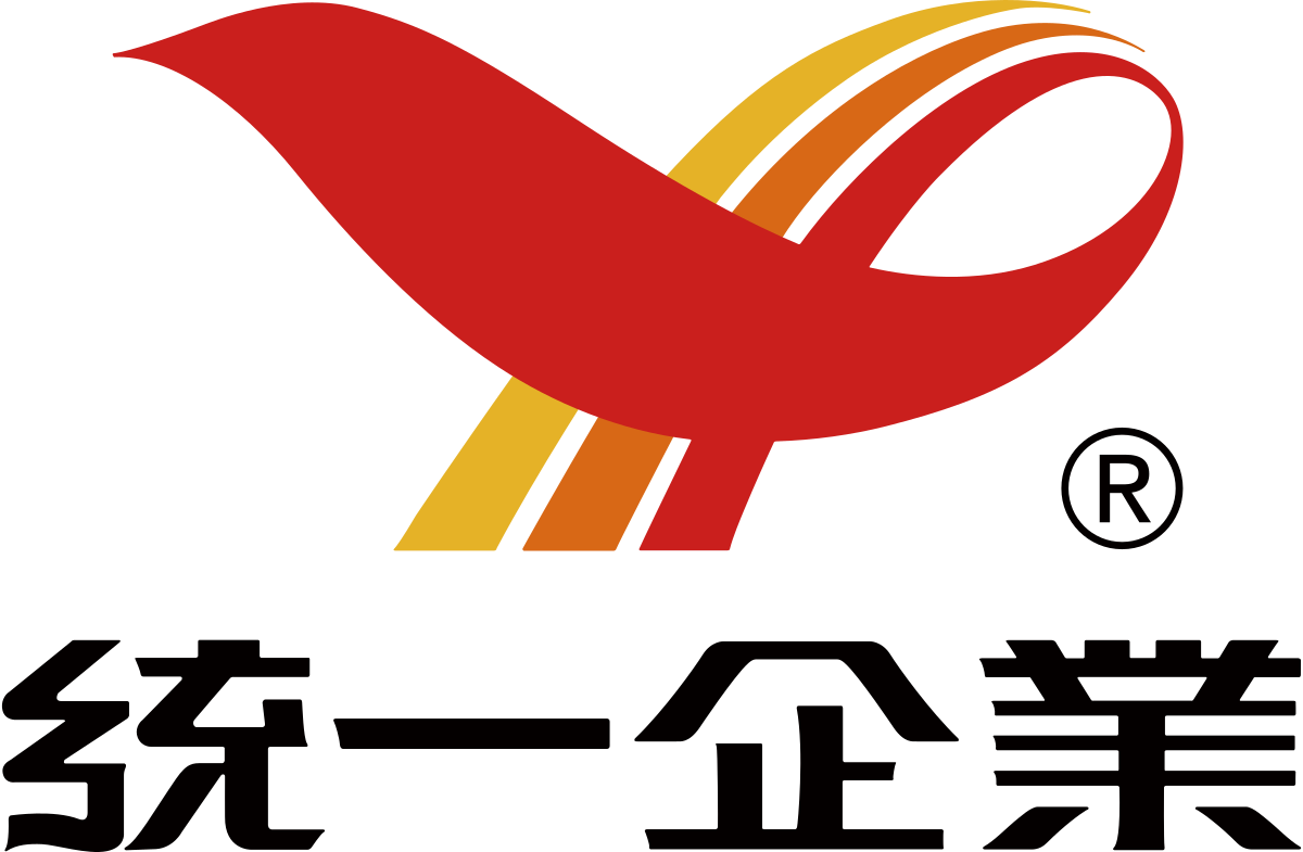 黑色中文文字上方為紅色小鳥標誌。黃色和橙色細節。註冊商標符號。