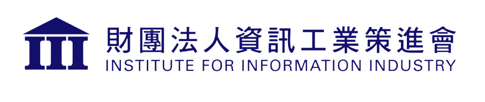 資訊工業策進會的標誌,有深藍色寺廟圖示和漢字。