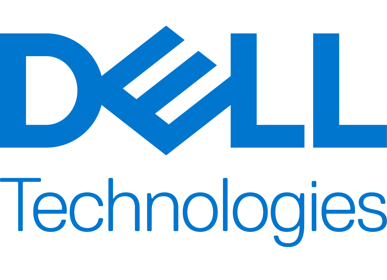 戴爾科技標誌:藍色“DELL”,下方有風格化的“E”和“Technologies”。
