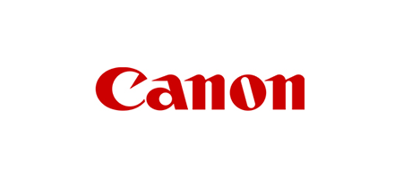 The canon logo is red on a white background.