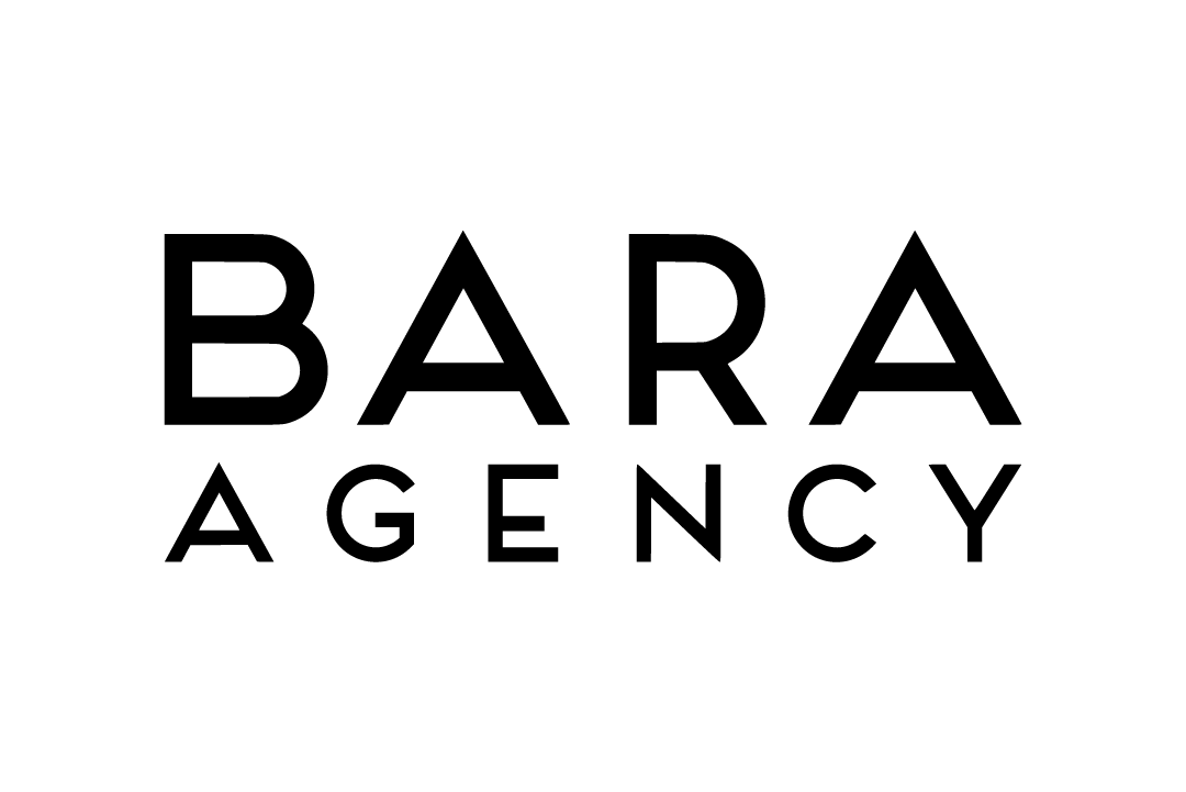Bara Agency logo in black text on a white background. The top line reads 