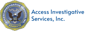 Logo of Access Investigative Services, Inc. featuring a seal with an eagle and the company name.