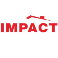 A red logo for impact with a house on it