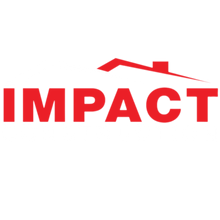 A red logo for impact with a house on it