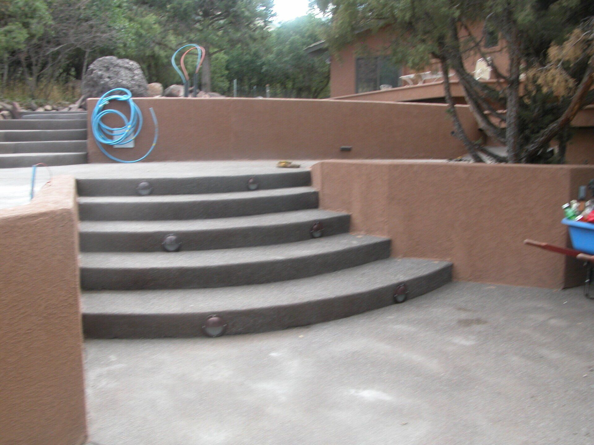 Concrete curved stairs