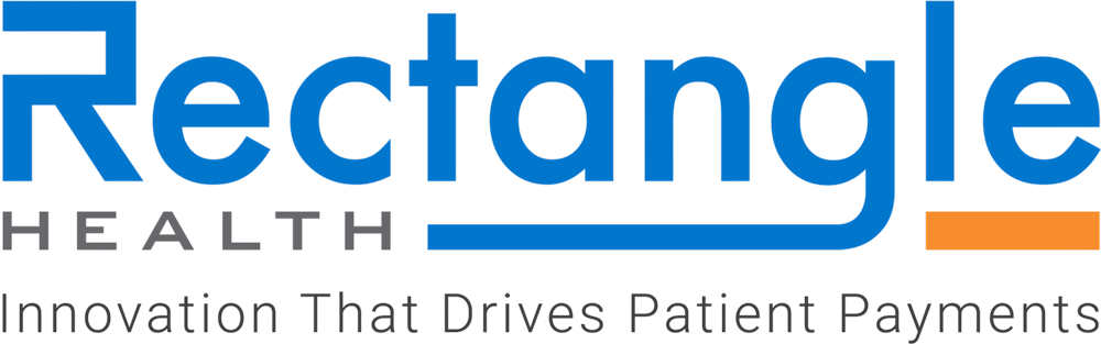 The logo for rectangle health innovation that drives patient payments