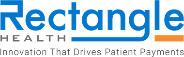 The logo for rectangle health innovation that drives patient payments
