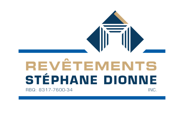 Un logo bleu et or pour revetements stephane dionne