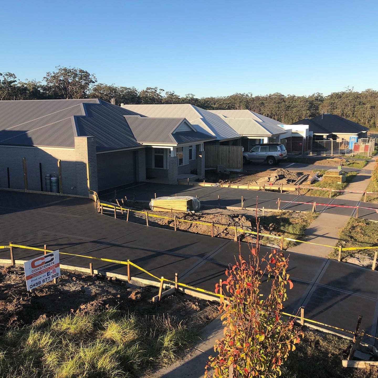 Two Residential Driveways — Medowie, NSW — Coastcrete