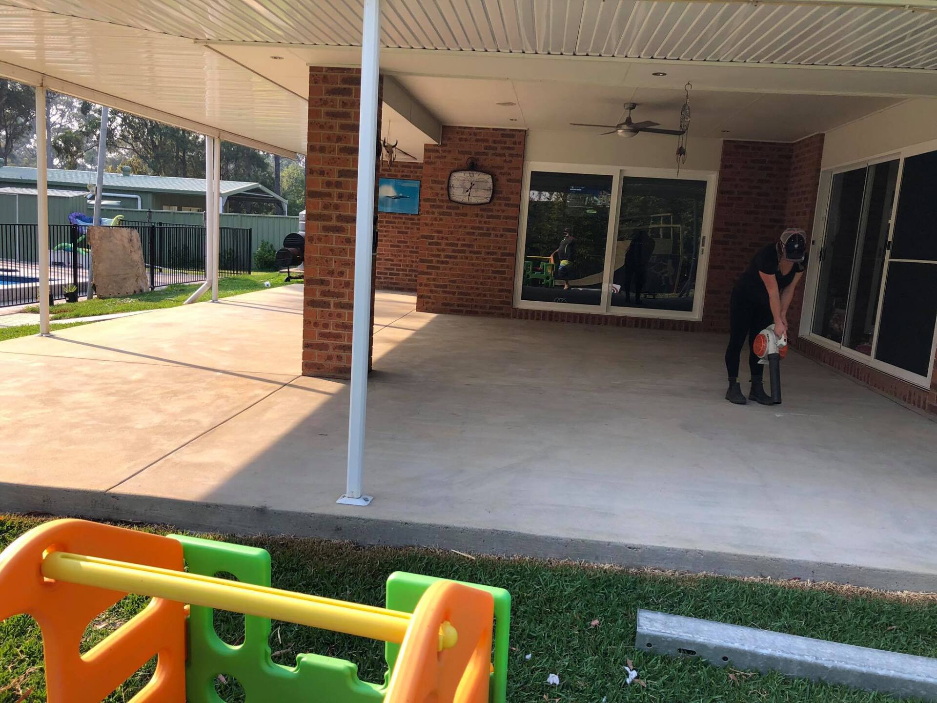 Patio with Playground — Medowie, NSW — Coastcrete