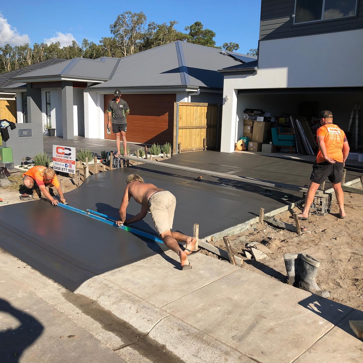 Driveway Construction on Residential Area — Medowie, NSW — Coastcrete