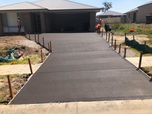 New Residential Driveway — Medowie, NSW — Coastcrete