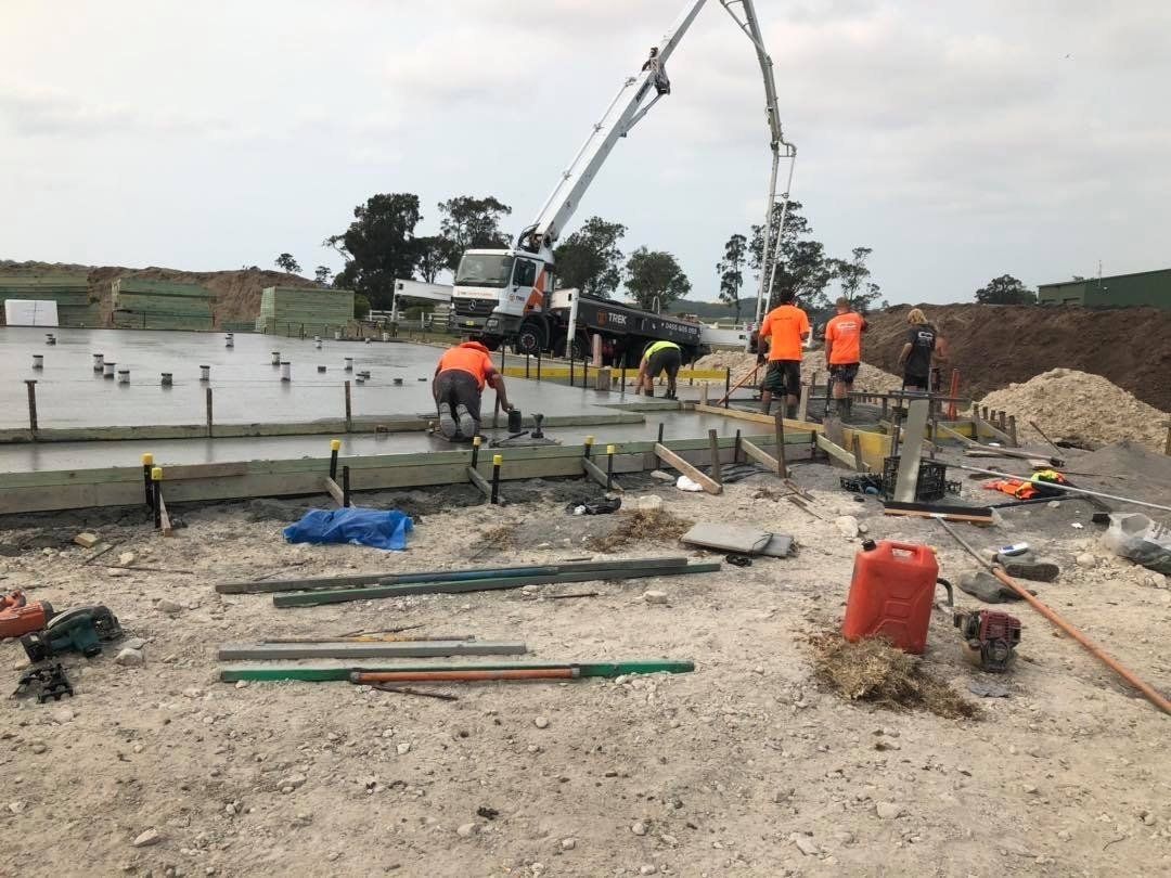 Slab Construction In Progress — Medowie, NSW — Coastcrete