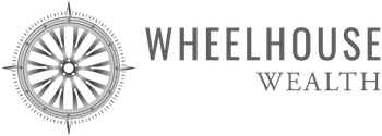 The logo for wheelhouse wealth is a compass with a wheel in the middle.