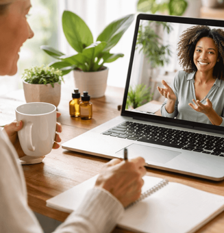 A picture of a Health and Wellness specialist coaching a lady