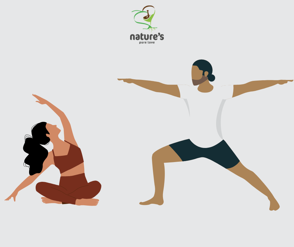 A man and woman practicing Mindful Movement (Yoga)