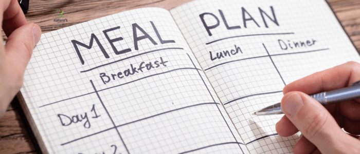 A weekly meal plan for managing prediabetes.