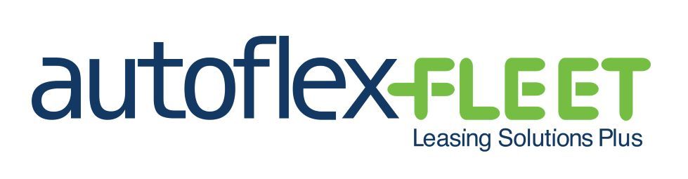 a blue and green logo for autoflex fleet leasing solutions plus