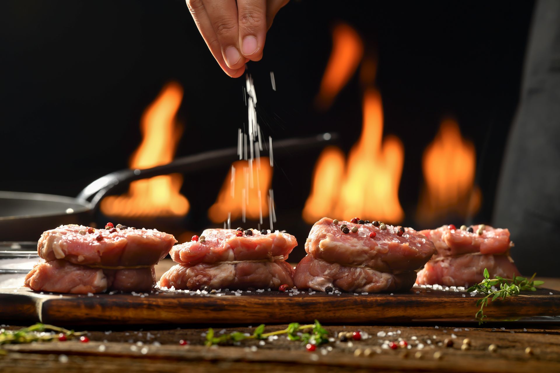 Raw steak meat beef
