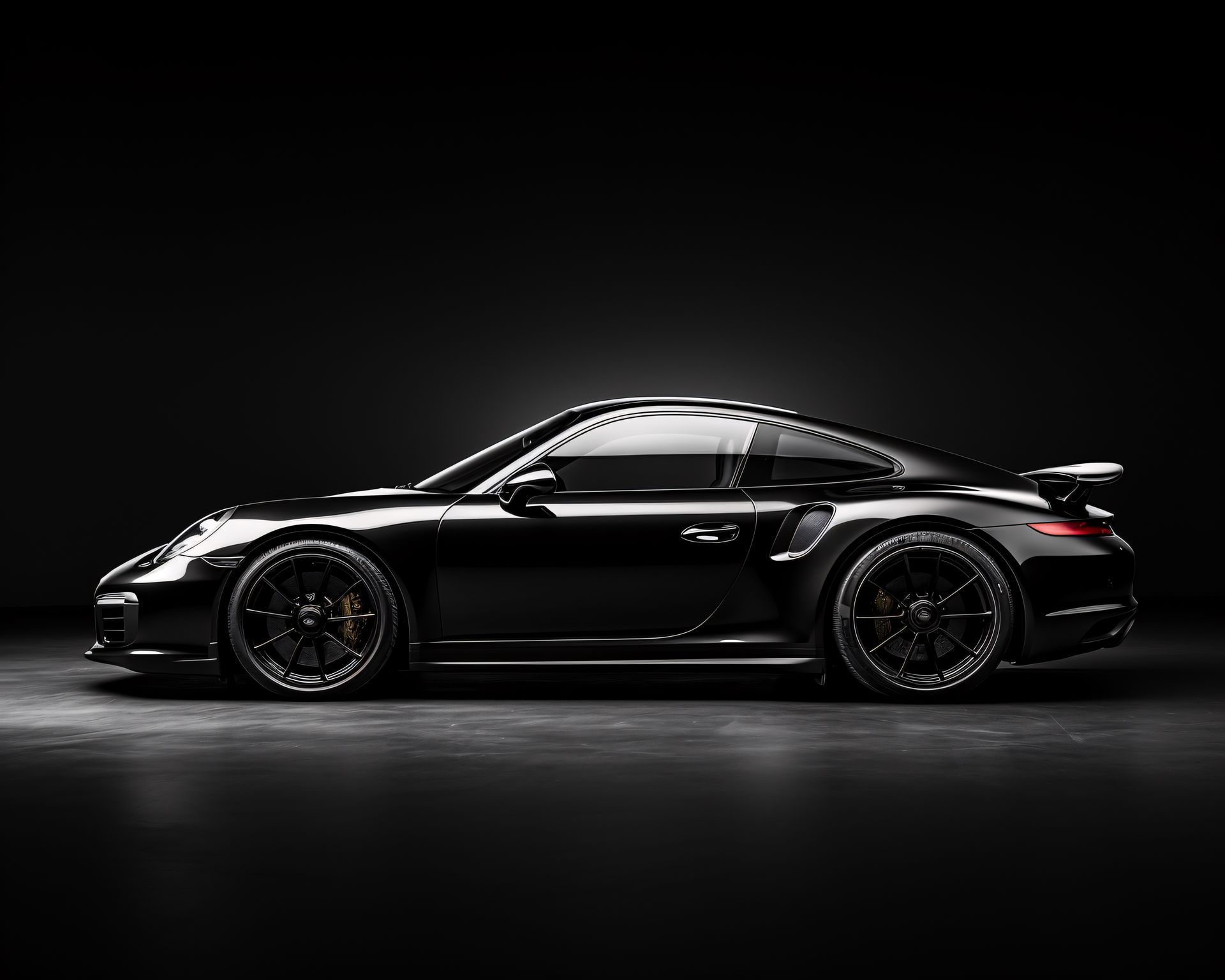 black sports car with tint