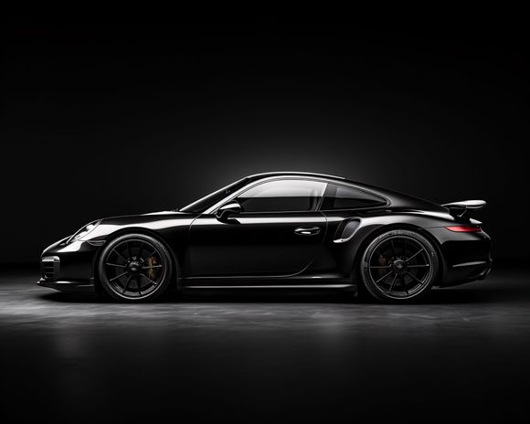 black sports car with tint
