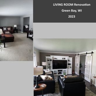 A living room renovation in Green Bay WI in 2023