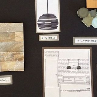 A drawing of a kitchen with the word lighting on it