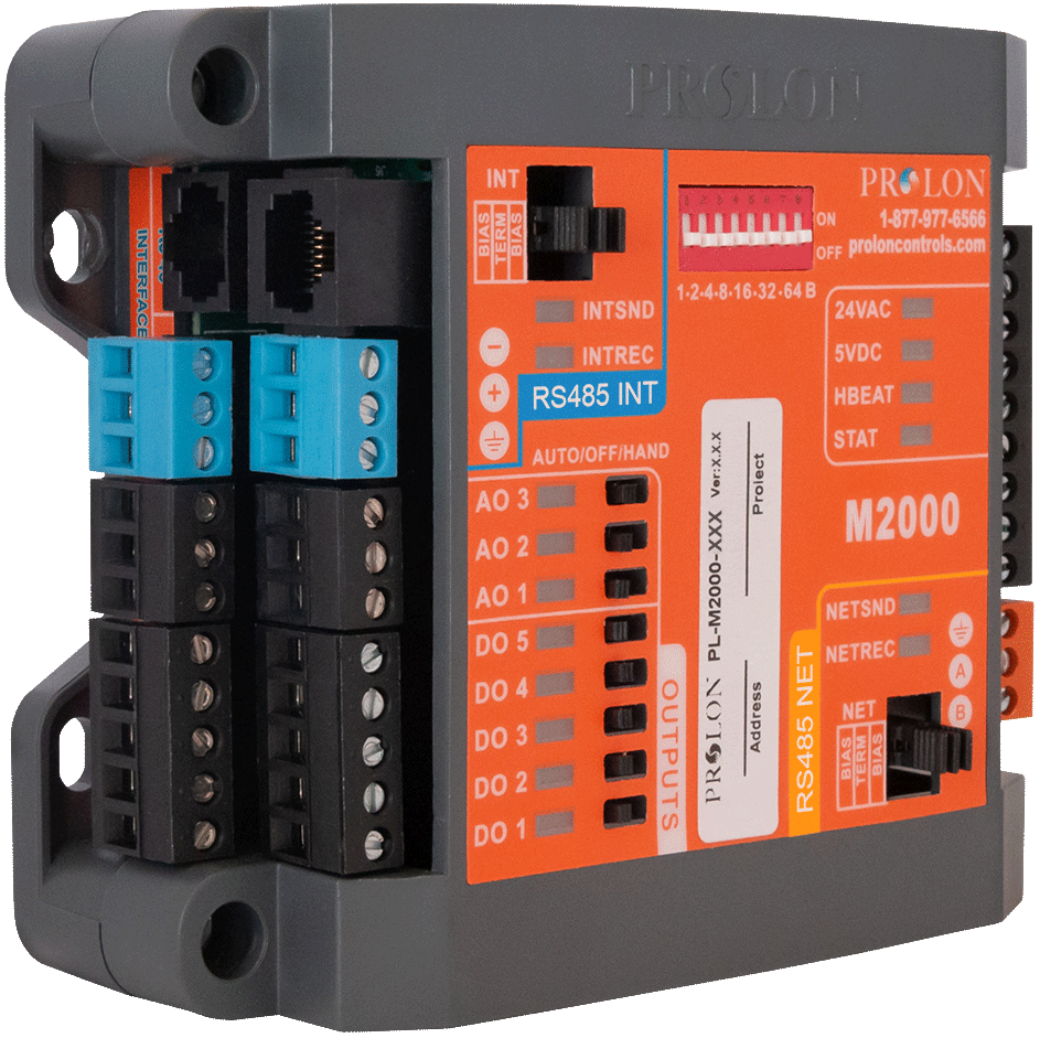 A gray and orange device that says m2000 on it