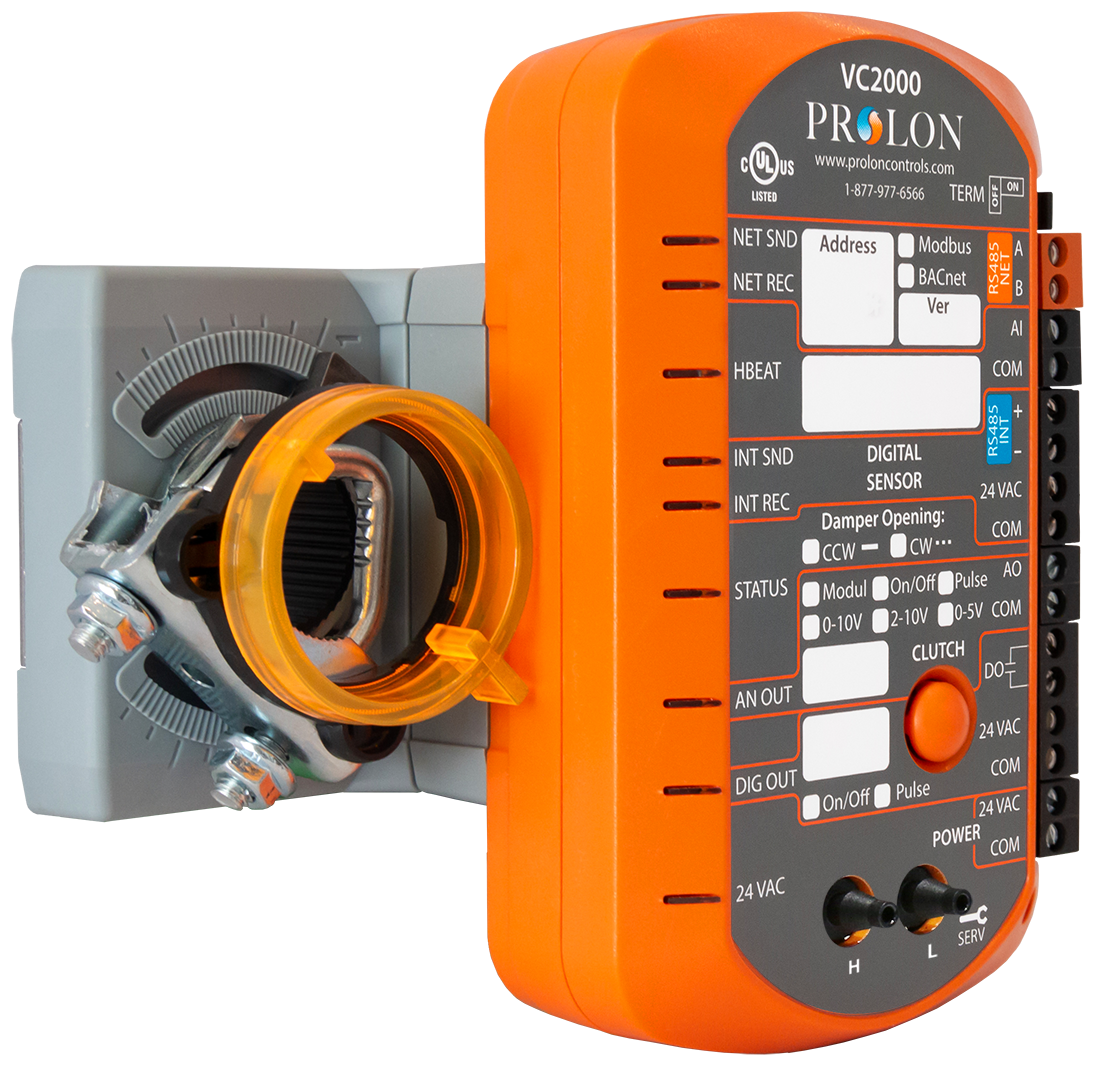 An orange device with the word proton on it