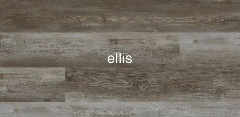 A close up of a wooden floor with the word ellis on it.