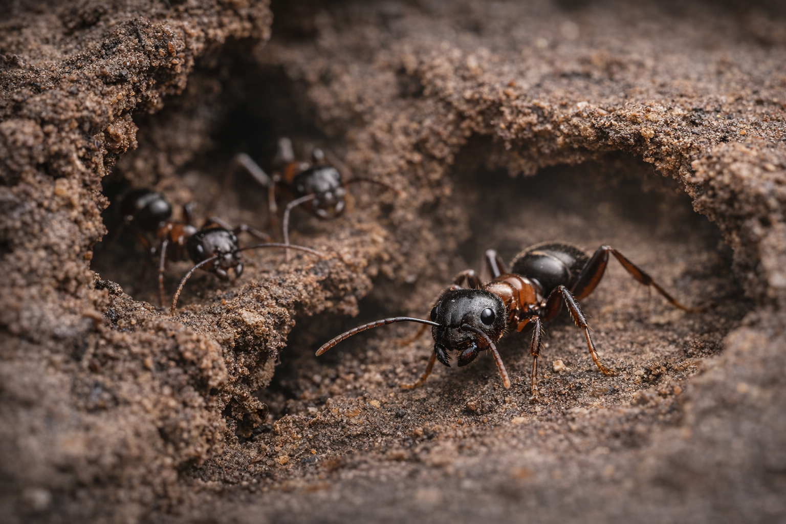 Ant infestation in soil near home foundation pest control
