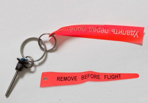 Remove before flight lables