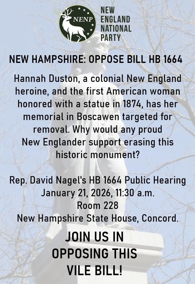 New Hampshire: Join us at the State House on January 21st, to oppose HB 1664!