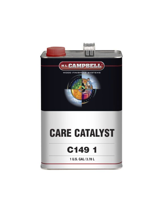 A can of campbell 's care catalyst c149 1 on a white background.