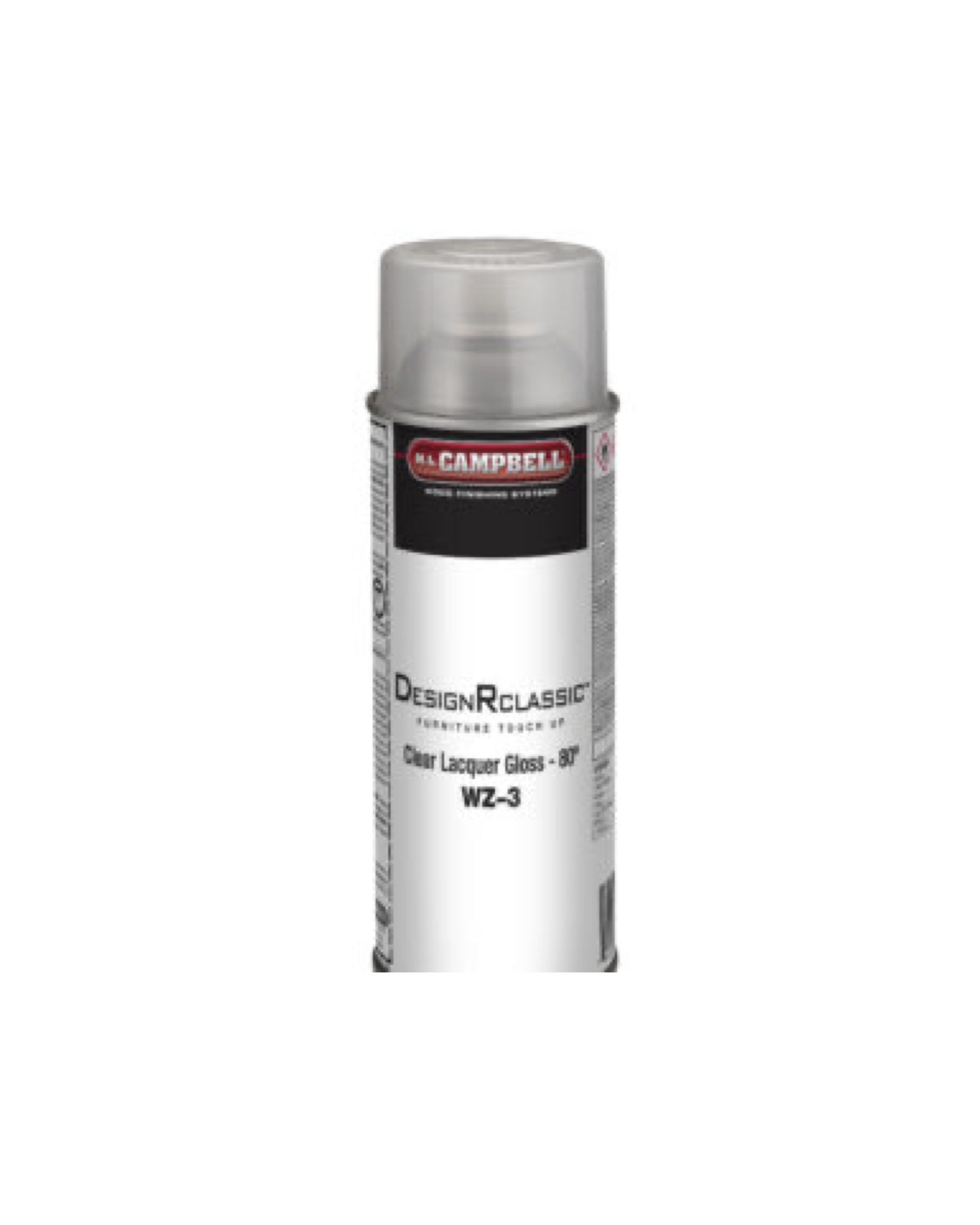 A spray bottle of campbell 's clear lacquer