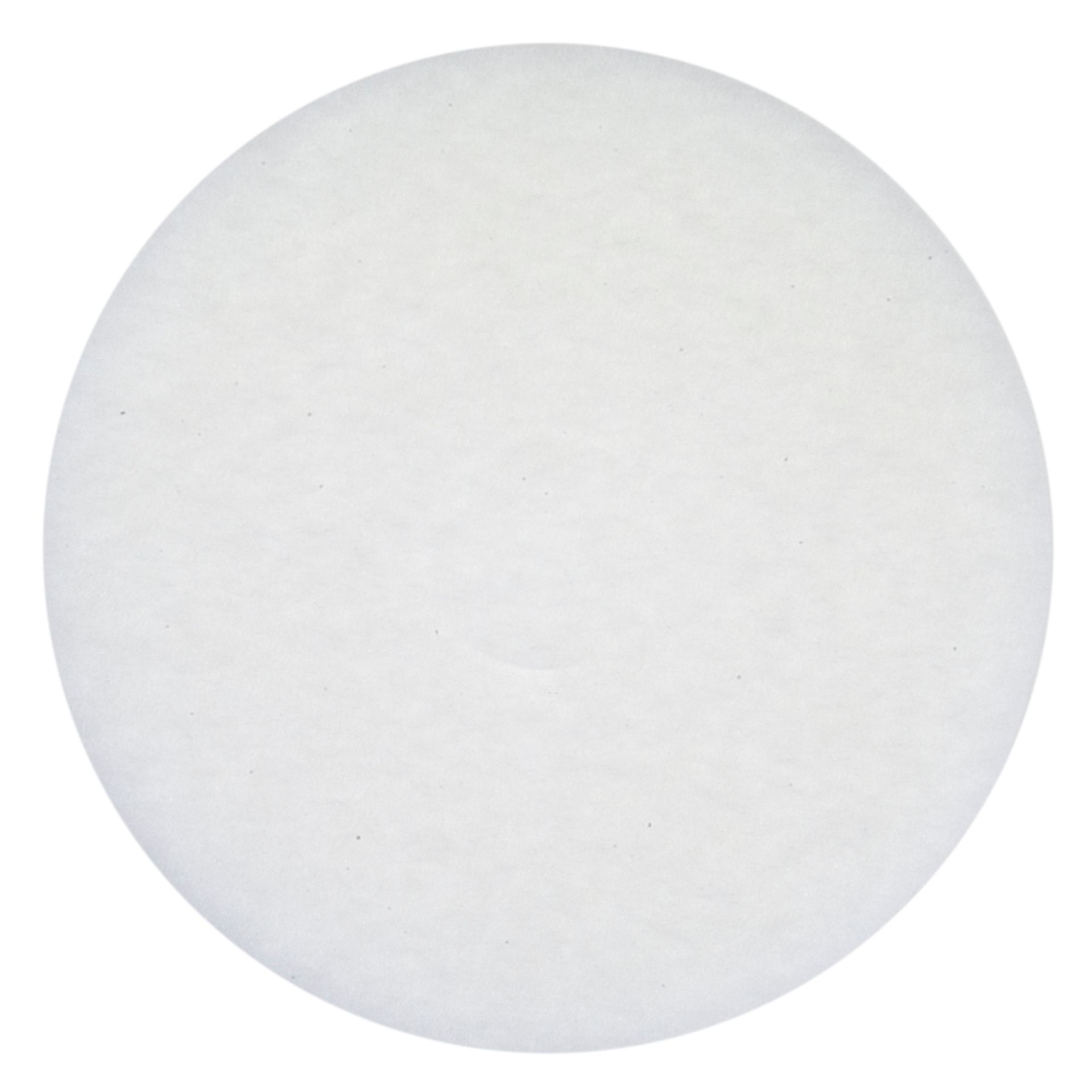 A close up of a white circle on a white background.