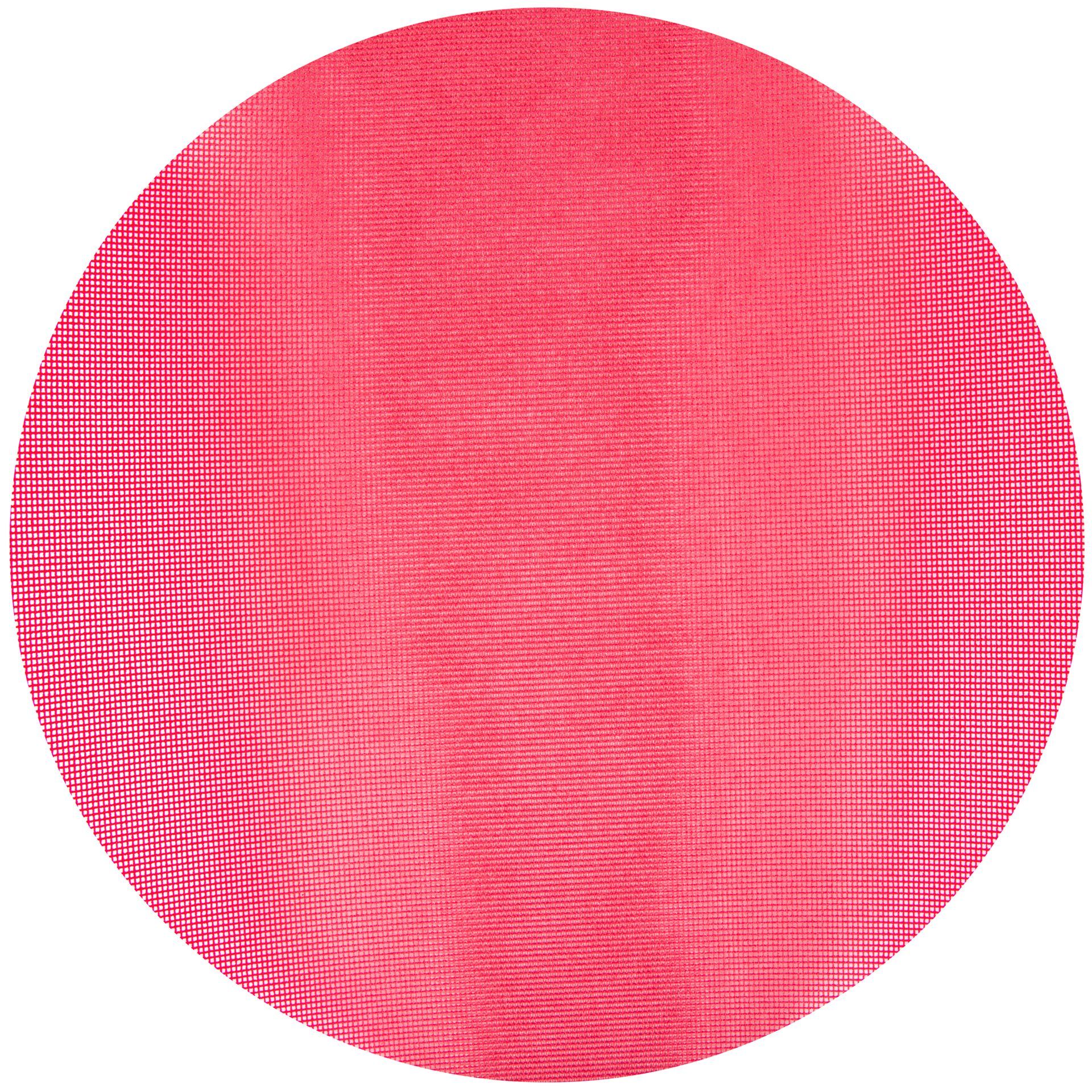 A close up of a pink circle on a white background