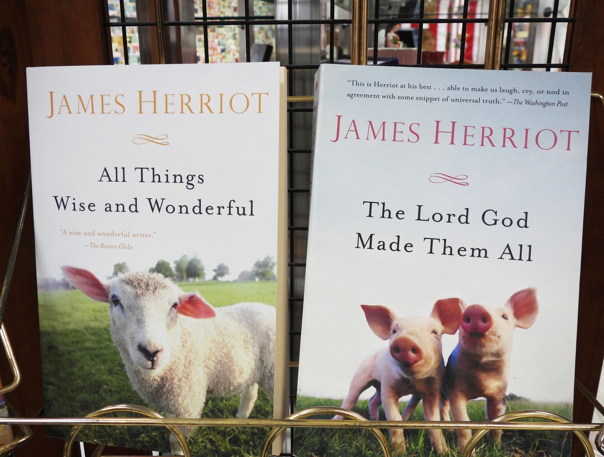 Two James Herriot books displayed: 