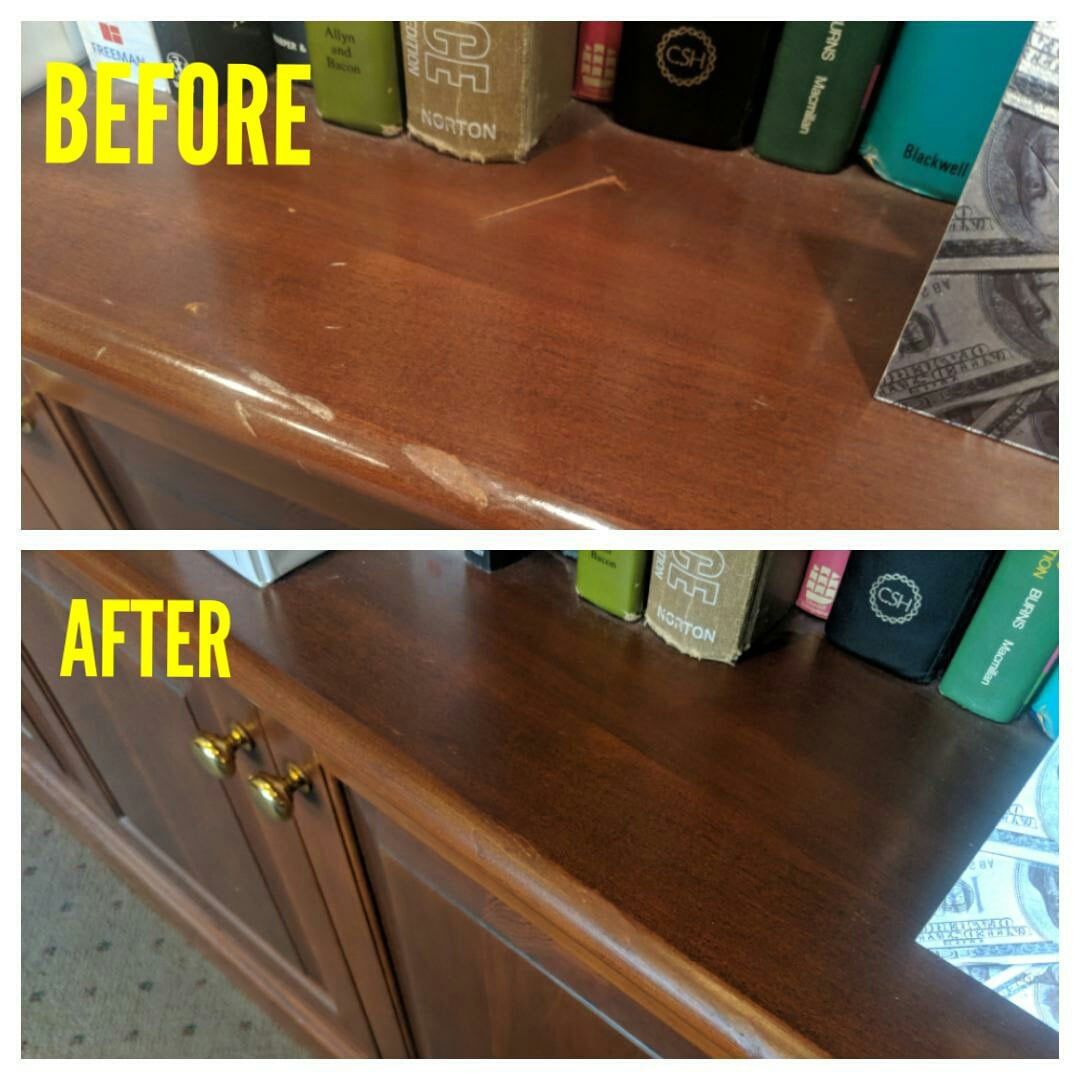 Before And After Wooden Shelves - Park Hills, KY - Zuhause Home Furniture Repair LLC