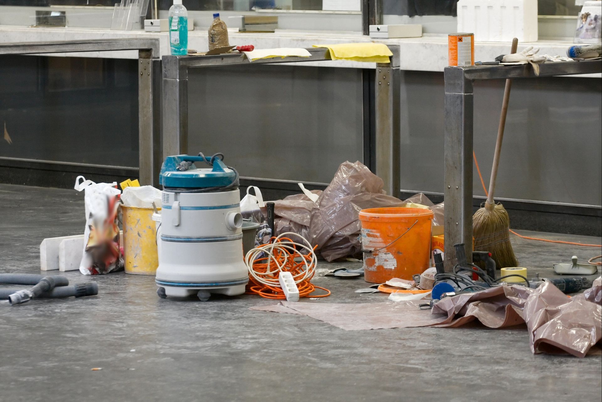 Construction site in need of clean up