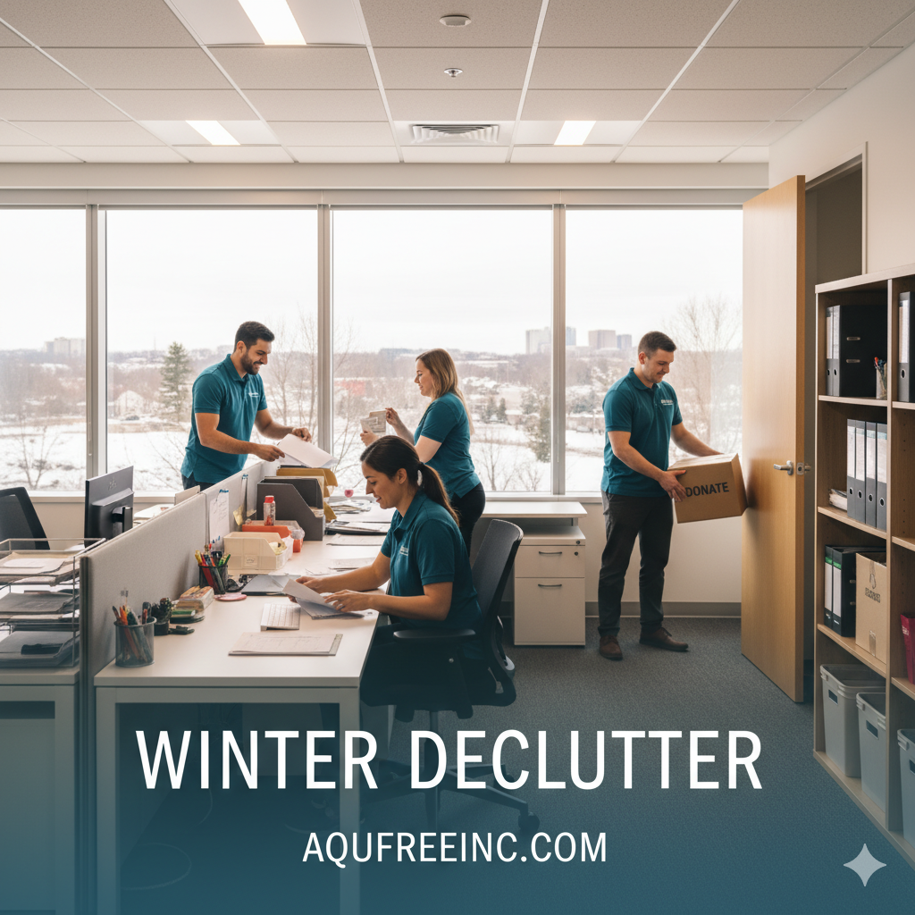 winter cleaning and decluttering a business