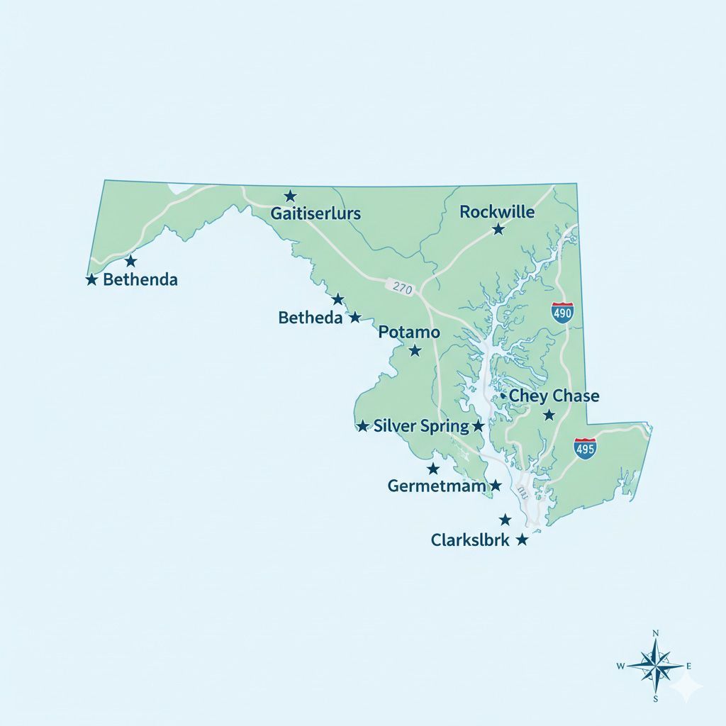 map of montgomery county md