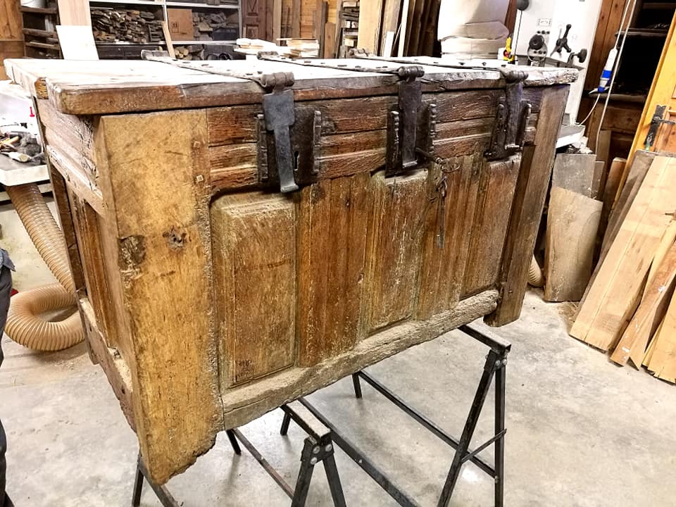 cassettone prima dell'intervento