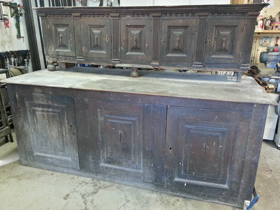 mobile antico prima del restauro